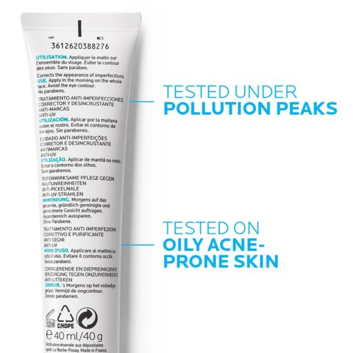 ⁦كريم جل علاج حب الشباب إيفاكلار دوو بلس SPF30 من لاروش بوزيه 40 مل - La Roche-Posay Effaclar Duo Plus SPF30⁩ - الصورة ⁦2⁩