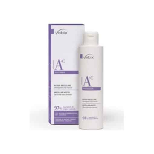 ماء ميسيلار المنظف للوجه والعينين فيتامين A+C من فيبكس 200 مل - Vebix Phytamin AC Micellar Water