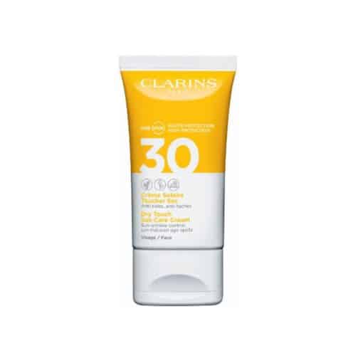 كريم الوقاية من الشمس "دراي تاتش" للوجه بعامل SPF 30 لجميع أنواع البشرة من كلارنس 50 مل