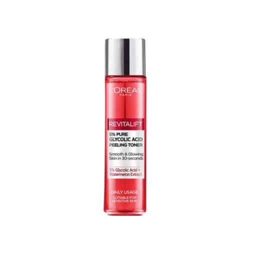 تونر الوجه بالليزر مع حمض الجليكوليك لجميع أنواع البشرة من لوريال 180 مل - L'Oréal Paris Glycolic Acid Toner
