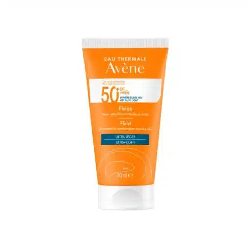 واقي شمس سائل بدون لون للبشرة العادية الى المختلطة بعامل حماية SPF50 من افين 50 مل - Avene Sun Fluid Combination Skin