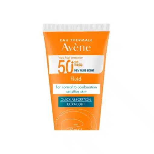 ⁦واقي شمس سائل بدون لون للبشرة العادية الى المختلطة بعامل حماية SPF50 من افين 50 مل - Avene Sun Fluid Combination Skin⁩ - الصورة ⁦2⁩