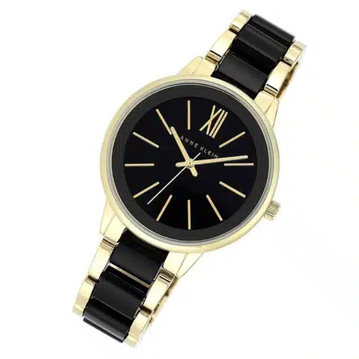 ⁦آن كلاين ذهبي و أسود للنساء - Anne Klein AK1412BKGB Women's Watch⁩ - الصورة ⁦2⁩
