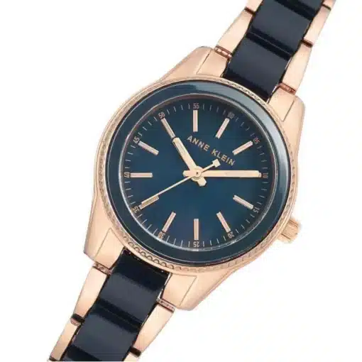 ⁦آن كلاين ذهبي و كحلي للنساء - Anne Klein AK3214NVRG Women's Watch⁩ - الصورة ⁦2⁩