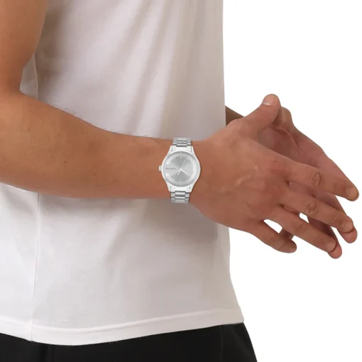 ⁦كالفن كلاين فضي للرجال - Calvin Klein 25200036 Men's Watch⁩ - الصورة ⁦3⁩