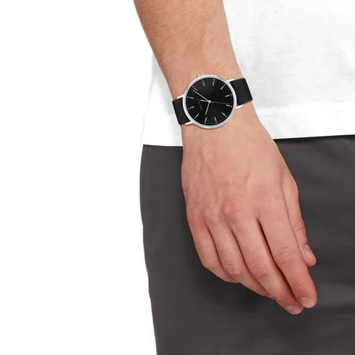 ⁦كالفن كلاين فضي وأسود للرجال - Calvin Klein 25200050 Men's Watch⁩ - الصورة ⁦3⁩
