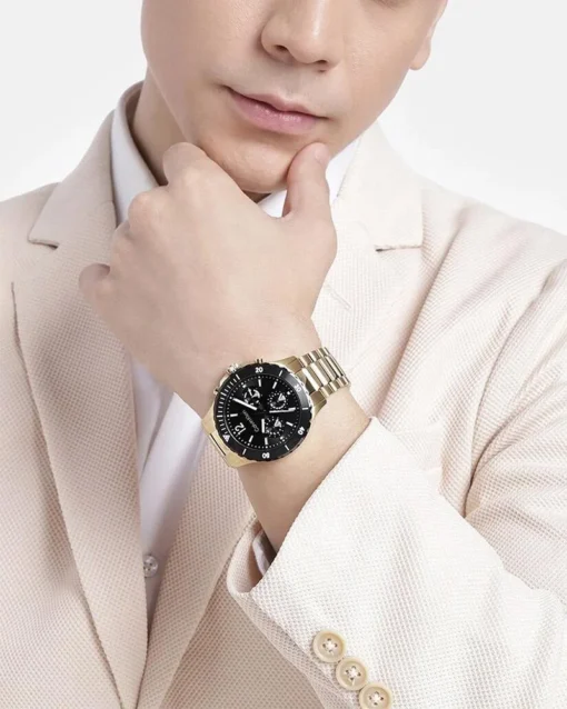 ⁦كالفن كلاين ذهبي وأسود للرجال - Calvin Klein 25200116 Men's Watch⁩ - الصورة ⁦2⁩