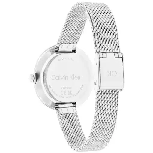 ⁦كالفن كلاين فضي و أبيض للنساء - Calvin Klein 25200184 Women's Watch⁩ - الصورة ⁦2⁩