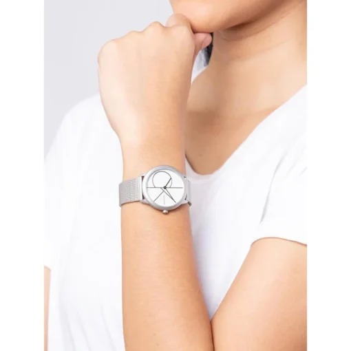 ⁦كالفن كلاين فضي للنساء - Calvin Klein Minimal K3M5215X Women's Watch⁩ - الصورة ⁦4⁩