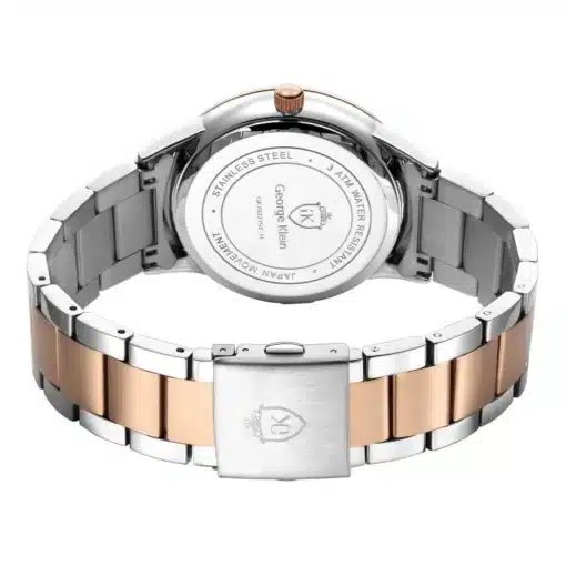 ⁦جورج كلاين سفنتين ثنائي اللون الفضي والذهب الوردي للرجال - George Klein seventeen Two Tone Silver & Rose Gold⁩ - الصورة ⁦3⁩