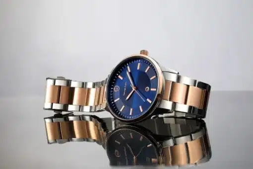 ⁦جورج كلاين سفنتين ثنائي اللون الفضي والذهب الوردي للرجال - George Klein seventeen Two Tone Silver & Rose Gold⁩ - الصورة ⁦4⁩