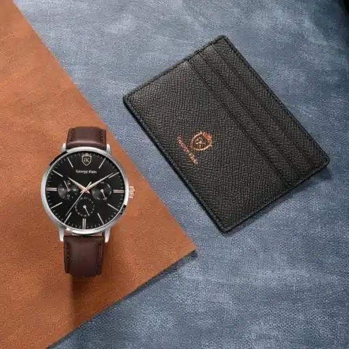 ⁦جورج كلاين ريجالو جلد طبيعي بني للرجال - George Klein REGALO Brown Genuine Leather⁩ - الصورة ⁦4⁩