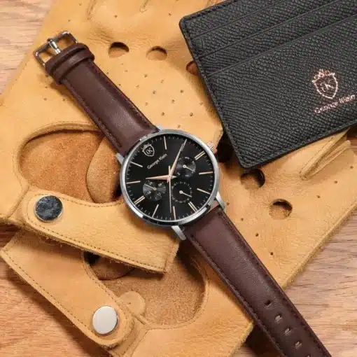 ⁦جورج كلاين ريجالو جلد طبيعي بني للرجال - George Klein REGALO Brown Genuine Leather⁩ - الصورة ⁦3⁩