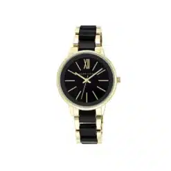 آن كلاين ذهبي و أسود للنساء - Anne Klein AK1412BKGB Women's Watch
