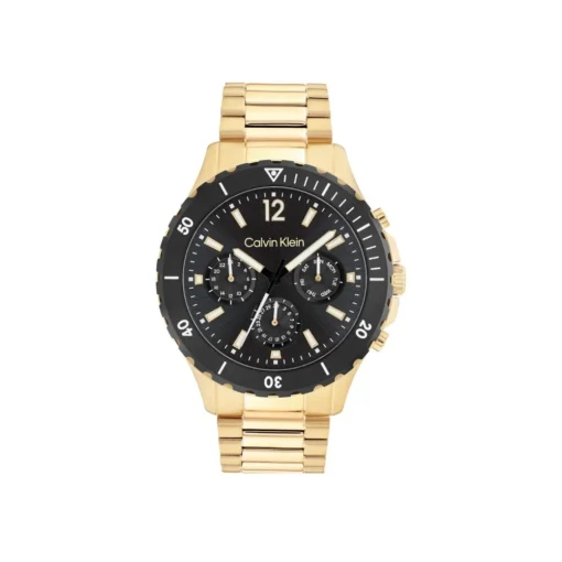 كالفن كلاين ذهبي وأسود للرجال - Calvin Klein 25200116 Men's Watch