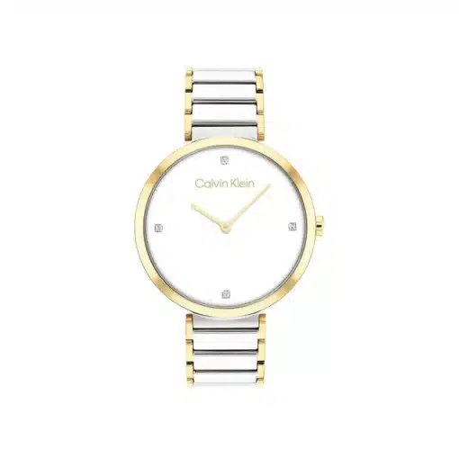 كالفن كلاين فضي وذهبي للنساء - Calvin Klein 25200134 Women's Watch