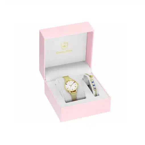 جورج كلاين آيريس جولد للنساء - George klein Iris Gold Stainless Steel Mesh Band