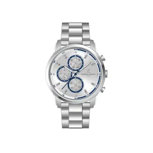 بيير كاردان فضي للرجال - Pierre Cardin CCP.5004 Men Watch