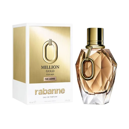 ⁦باكو رابان مليون جولد بيور جاسمين أو دو برفيوم للنساء 90 مل - Rabanne Million Gold For Her Pure Jasmine Eau de Parfum⁩ - الصورة ⁦2⁩
