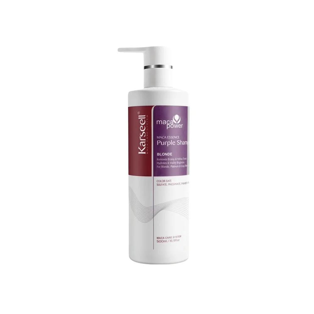 شامبو كارسيل البنفسجي لتصحيح لون الشعر الأشقر والمصبوغ 500 مل - Karseell Purple Shampoo