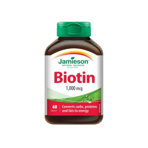 بيوتين 1000 ميكروغرام من جاميسون للشعر والبشرة والأظافر 60 كبسولة - Jamieson Biotin 1000 mcg Hair, Skin & Nails Support