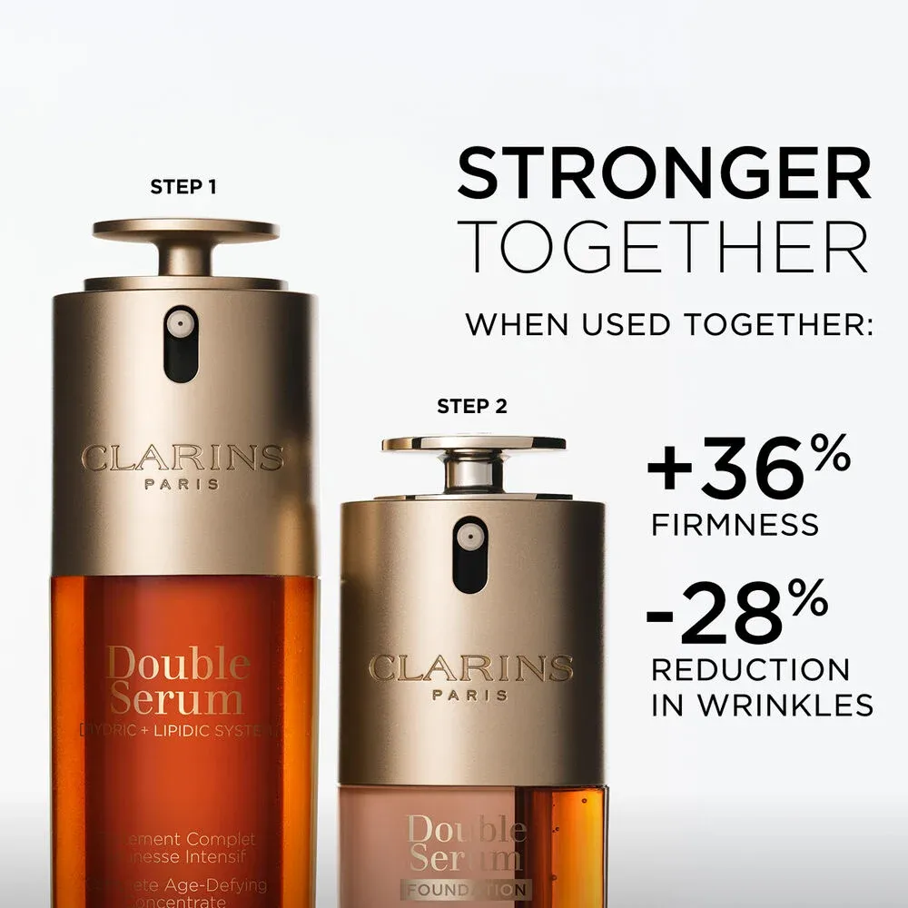 Clarins Double Serum Foundation فاونديشن بلمسة مضيئة وعناية 30 مل - الصورة 6