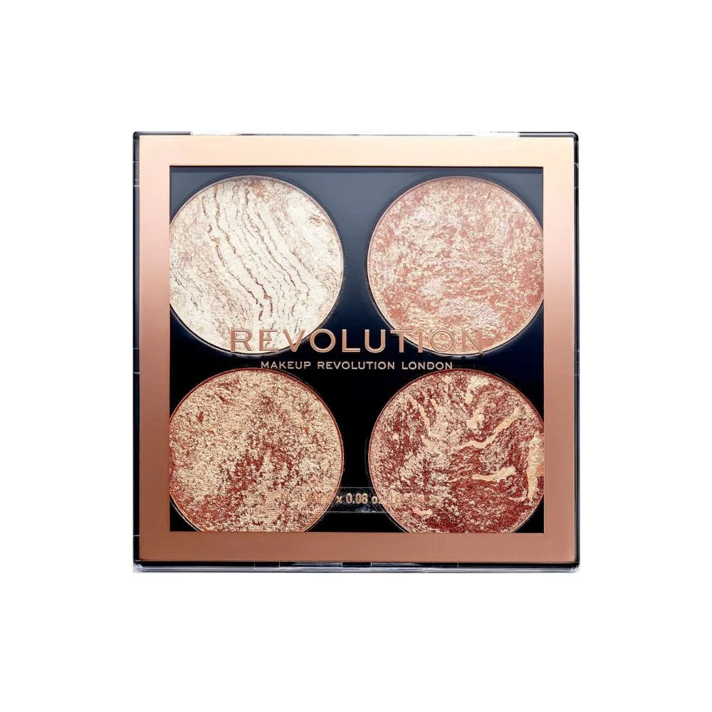 Revolution Cheek Kit Don't Hold Back لوحة برونزر وهايلايتر 4 ألوان