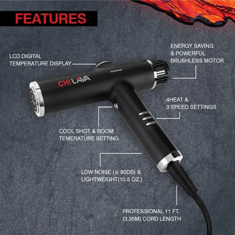 مجفف الشعر CHI Lava Ceramic Pro Hair Dryer - الصورة 4