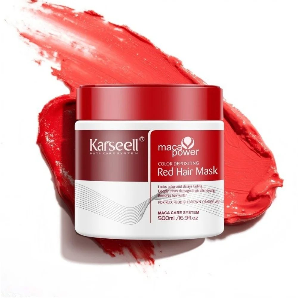 قناع Karseell Color Depositing Red Hair Mask للشعر الأحمر 500 مل - الصورة 2