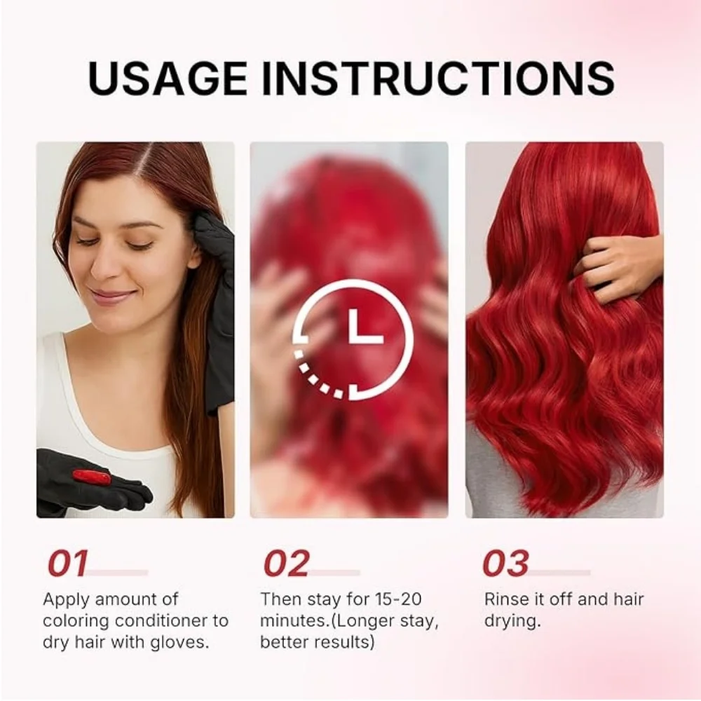 قناع Karseell Color Depositing Red Hair Mask للشعر الأحمر 500 مل - الصورة 5