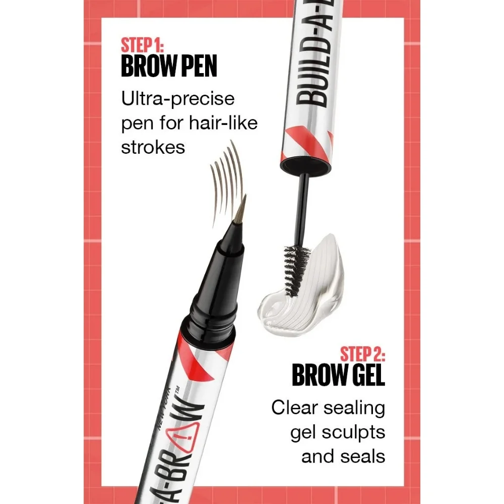 قلم وجل الحواجب Build-A-Brow 2 in 1 من Maybelline - الصورة 2