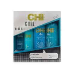 مجموعة CHI Curl Hero للعناية بالشعر الكيرلي